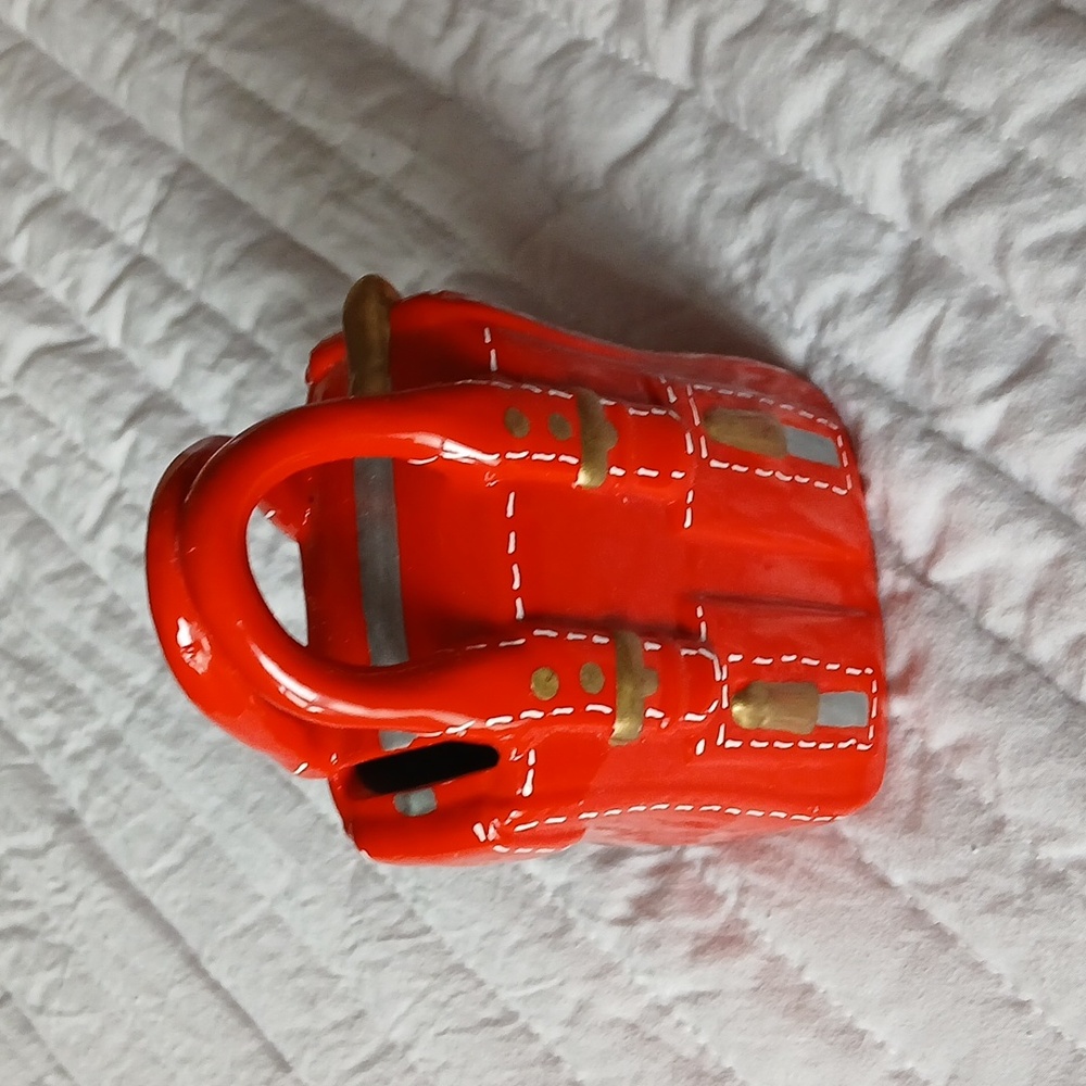 Red Ceramic Handbag Piggy Bank